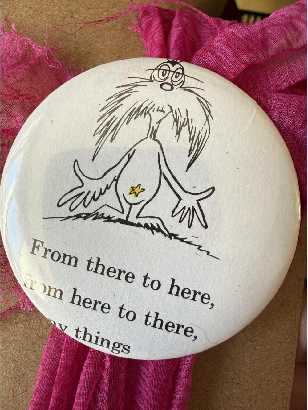 Vintage Dr. Seuss Sneetch Pin Brooch  2.25” Whimsical Book Lover Gift